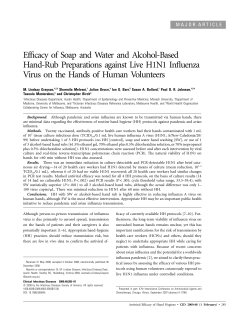 Efficacy of Soap and Water and Alcohol-Based Hand