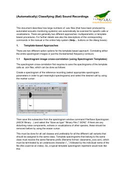 (Automatically) Classifying (Bat) Sound Recordings