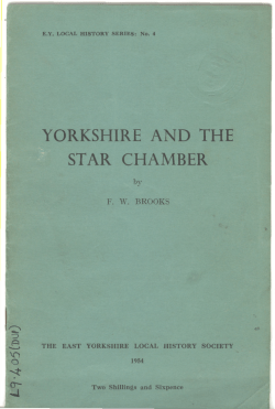 star chamber - East Yorkshire Local History Society