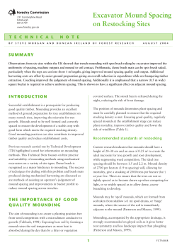 Excavator Mound Spacing on Restocking Sites