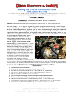 Horsepower - ctaeir.org
