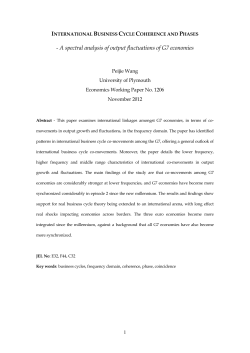 International Business Cycle Coherance and Phases A spectral