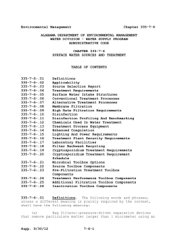 chapter 335-7-6 surface water sources and treatment