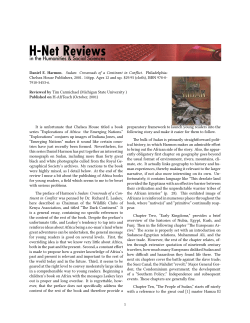 Tim Carmichael on Sudan: Crossroads of a Continent in - H-Net