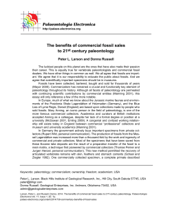 The benefits of commercial fossil sales to 21st century paleontology