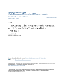 "The Coming Tide": Viewpoints on the Formation of U.S. Federal