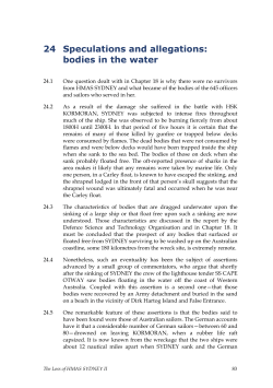 bodies in the water - Department of Defence