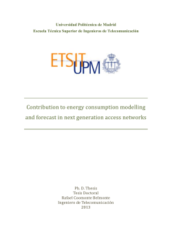 Contribution to energy consumption modelling and forecast in next