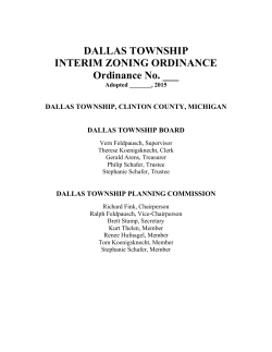 DALLAS TOWNSHIP INTERIM ZONING ORDINANCE Ordinance No