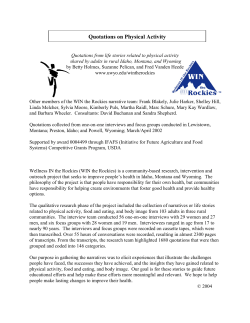 Quotations on Physical Activity