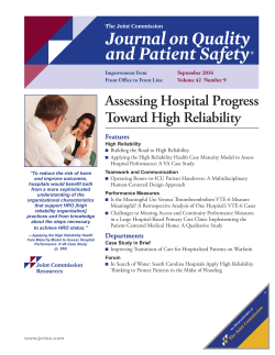 South Carolina Hospitals Apply High Reliability Thinking