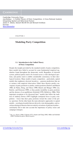 Modeling Party Competition - Beck-Shop