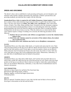 calallen isd elementary dress code