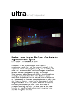Review: Laura Hughes The Span of an Instant at Appendix Project