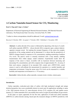 A Carbon Nanotube-based Sensor for CO2 Monitoring