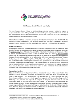 Irish Research Council Maternity Leave Policy The Irish Research