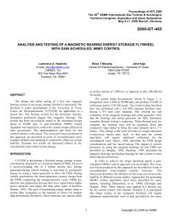 Analysis and Testing of a Magnetic Bearing Energy