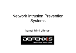 Network Intrusion Prevention Systems
