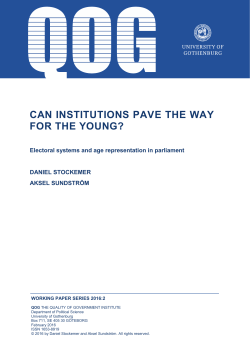 Can institutions pave the way for the young? Electoral systems