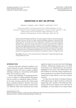 Invention Is not an Option