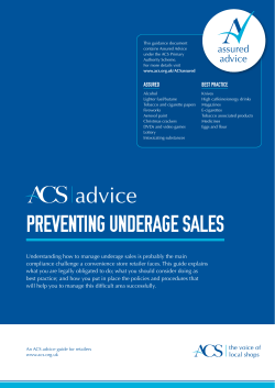 PREVENTING UNDERAGE SALES