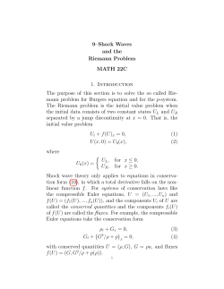 9-Shock-Waves and the Riemann Problem