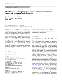 Modelling the human pharyngeal airway: validation - LMM