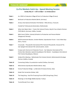 Co-Pro Markets Catch-Up List2017