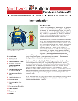 Immunization - University of Washington
