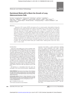 Dachshund Binds p53 to Block the Growth of