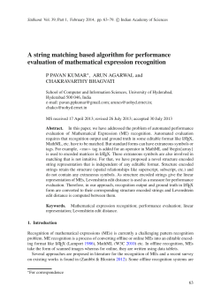 A string matching based algorithm for