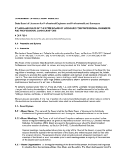 Code of Colorado Regulations - Colorado Secretary of State