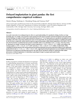 Delayed implantation in giant pandas: the first comprehensive