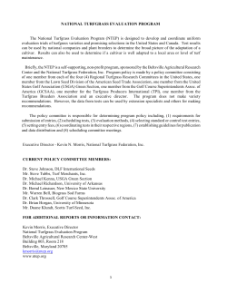 Entire Report - National Turfgrass Evaluation Program