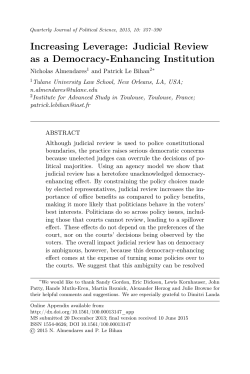 Increasing Leverage: Judicial Review as a