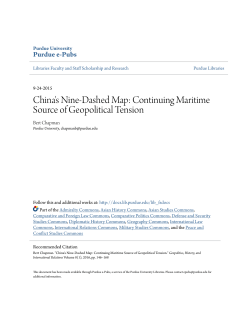 China`s Nine-Dashed Map: Continuing Maritime - Purdue e-Pubs