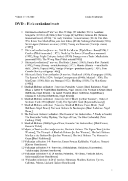 dvd kokoelma - Jouko Miettunen