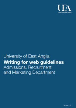 Writing for web guidelines