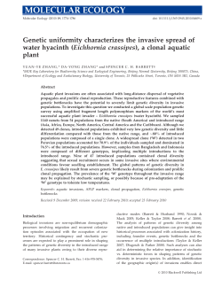 Genetic uniformity characterizes the invasive