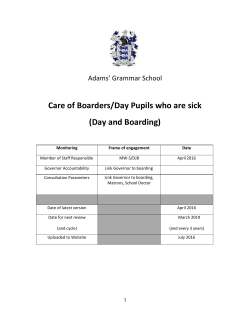 Caring for pupils who are sick