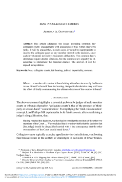 BIAS IN COLLEGIATE COURTS The above statement highlights a