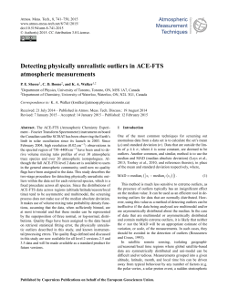 Detecting physically unrealistic outliers in ACE