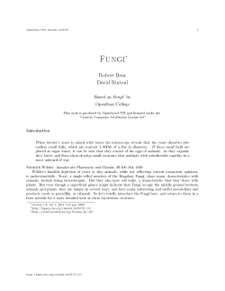 Fungi - OpenStax CNX