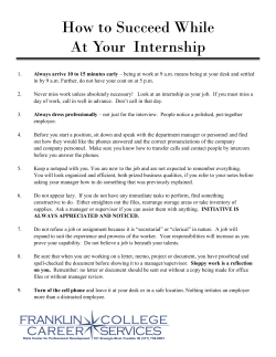 How to Succeed While At Your Internship