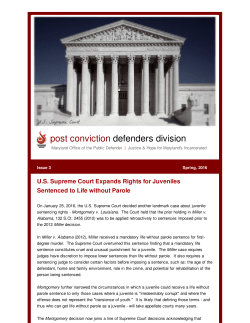 Spring 2016 - Maryland Office of the Public Defender