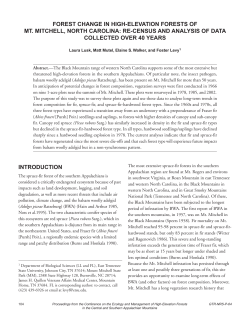 introduction forest change in high-elevation forests of mt. mitchell