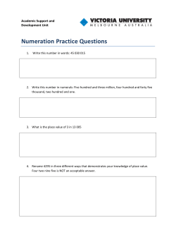 Numeration practice questions