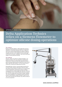 Delta Application Technics relies on a Siemens flowmeter to