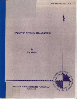 Salinity in physical oceanography
