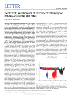 Melt welt - Institute of Geophysics and Planetary Physics